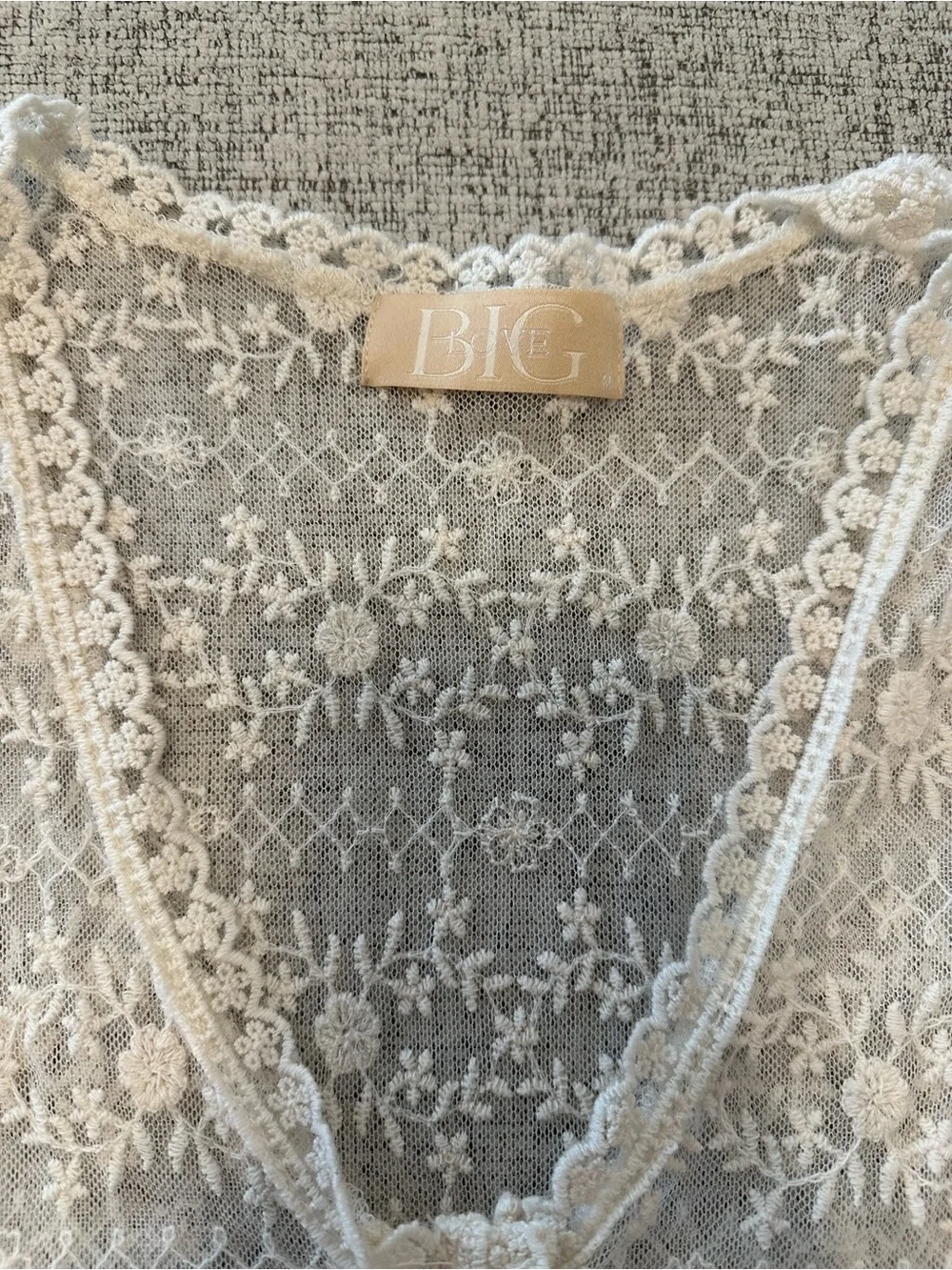 Lizard Thicket Ivory Lace Peplum Camisole
